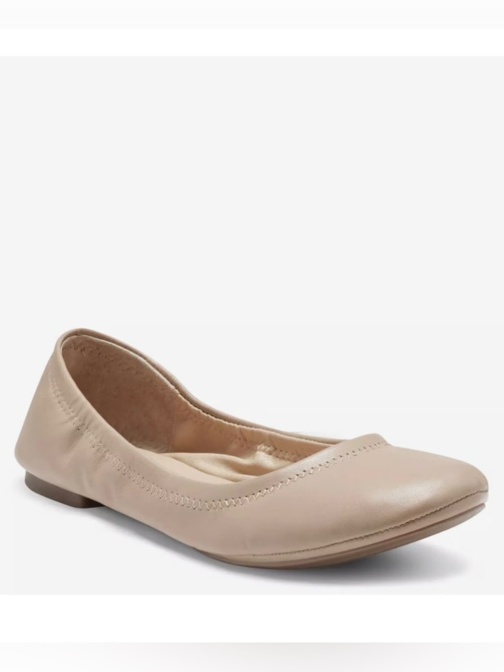 LUCKY BRAND Emmie Ballet Flats Slip On Leather Shoes Tan Size 7 EUC $60